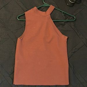 Burnt Orange Zara One Shoulder Top